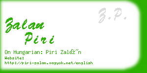 zalan piri business card